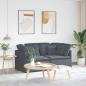 Preview: ARDEBO.de - Modulares Sofa mit Kissen Samt Dunkelgrau