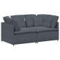 Preview: Modulares Sofa mit Kissen Samt Dunkelgrau