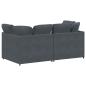 Preview: Modulares Sofa mit Kissen Samt Dunkelgrau