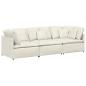 Preview: Modulares Sofa mit Kissen Samt Cream