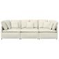 Preview: Modulares Sofa mit Kissen Samt Cream