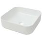 Preview: Waschbecken Quadratisch Keramik Wei? 39x39x13,5 cm