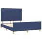 Preview: Bettgestell ohne Matratze Blau 140x200 cm Stoff