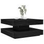 Preview: ARDEBO.de - Couchtisch 360-Grad Drehbar Schwarz 70x70x34,5 cm