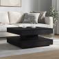 Preview: Couchtisch 360-Grad Drehbar Schwarz 70x70x34,5 cm