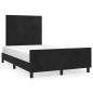 Preview: Bettgestell ohne Matratze Schwarz 120x190 cm Samt