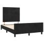 Preview: Bettgestell ohne Matratze Schwarz 120x190 cm Samt