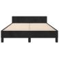 Preview: Bettgestell ohne Matratze Schwarz 120x190 cm Samt