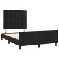 Preview: Bettgestell ohne Matratze Schwarz 120x190 cm Samt