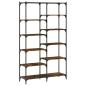 Preview: B?cherregal R?uchereiche 100x32x170 cm Holzwerkstoff und Eisen