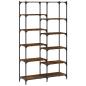 Preview: B?cherregal R?uchereiche 100x32x170 cm Holzwerkstoff und Eisen