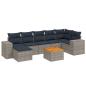 Preview: 8-teiliges Gartensofa-Set mit Kissen, grau, Polyrattan