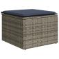 Preview: 8-teiliges Gartensofa-Set mit Kissen, grau, Polyrattan