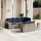 Preview: ARDEBO.de - 11-teiliges Gartensofa-Set mit Kissen, grau, Polyrattan