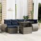 Preview: ARDEBO.de - 7-teiliges Gartensofa-Set mit Kissen, grau, Polyrattan