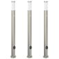 Preview: Pollerleuchten mit Sensor&Steckdose 3er 110 cm Edelstahl IP44