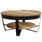 Preview: Couchtisch Raues Massives Mangoholz 65x32 cm