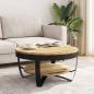 Preview: Couchtisch Raues Massives Mangoholz 65x32 cm