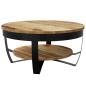 Preview: Couchtisch Raues Massives Mangoholz 65x32 cm
