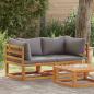 Preview: Modular-Ecksofas 2 Stk. mit Auflagen Dunkelgrau