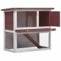 Preview: Kaninchenstall 1 Tür Braun Holz