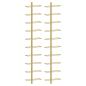 Preview: Wand-Weinregale f?r 10 Flaschen 2 Stk. Golden Metall