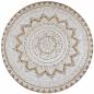 Preview: ARDEBO.de - Teppich Jute Geflochten Bedruckt 150 cm Rund