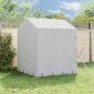 Preview: ARDEBO.de - Outdoor-Hundezwinger mit Dach Silbern 2x14x2,5 m Stahl Verzinkt