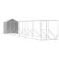 Preview: Outdoor-Hundezwinger mit Dach Silbern 2x14x2,5 m Stahl Verzinkt