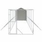 Preview: Outdoor-Hundezwinger mit Dach Silbern 2x14x2,5 m Stahl Verzinkt