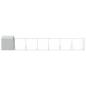 Preview: Outdoor-Hundezwinger mit Dach Silbern 2x14x2,5 m Stahl Verzinkt