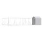 Preview: Outdoor-Hundezwinger mit Dach Silbern 10x6x2,5 m Stahl Verzinkt
