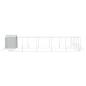 Preview: Outdoor-Hundezwinger mit Dach Silbern 12x12x2,5m Stahl Verzinkt