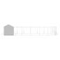 Preview: Outdoor-Hundezwinger mit Dach Silbern 12x12x2,5m Stahl Verzinkt