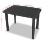 Preview: Gartentisch Anthrazit 101x68x72 cm Kunststoff
