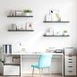 Preview: Schweberegale 4 Stk. Hochglanz-Grau 90x23,5x3,8 cm MDF