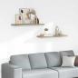 Preview: ARDEBO.de - Schweberegale 2 Stk. Eichen-Optik 90x23,5x3,8 cm MDF