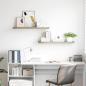 Preview: Schweberegale 2 Stk. Eichen-Optik 90x23,5x3,8 cm MDF
