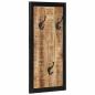Preview: ARDEBO.de - Garderobe 40x2x80 cm Raues Massivholz Mango