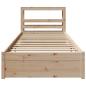Preview: Bettgestell mit Kopfteil ohne Matratze 75x190 cm