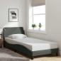 Preview: ARDEBO.de - Bettgestell Dover Dunkelgrau 90x190 cm Stoff