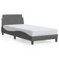 Preview: Bettgestell Dover Dunkelgrau 90x190 cm Stoff