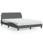 Preview: Bettgestell Dover Dunkelgrau 135x190 cm Stoff