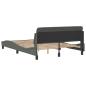 Preview: Bettgestell Dover Dunkelgrau 135x190 cm Stoff
