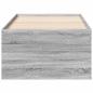 Preview: Bettgestell mit Stauraum Grau Sonoma 80 x 200 cm Holzwerkstoff