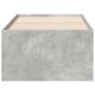 Preview: Bettgestell mit Stauraum Betongrau 80 x 200 cm Holzwerkstoff