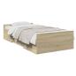Preview: Bettgestell mit Stauraum Sonoma-Eiche 80 x 200 cm Holzwerkstoff