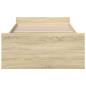Preview: Bettgestell mit Stauraum Sonoma-Eiche 80 x 200 cm Holzwerkstoff