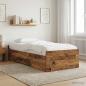 Preview: ARDEBO.de - Bettgestell mit Stauraum Altholz 80 x 200 cm Holzwerkstoff