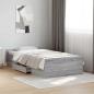 Preview: ARDEBO.de - Bettgestell mit Stauraum Grau Sonoma 80 x 200 cm Holzwerkstoff